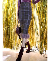 DINT | クリーシャーパー配色バンディングスカート(スカート)