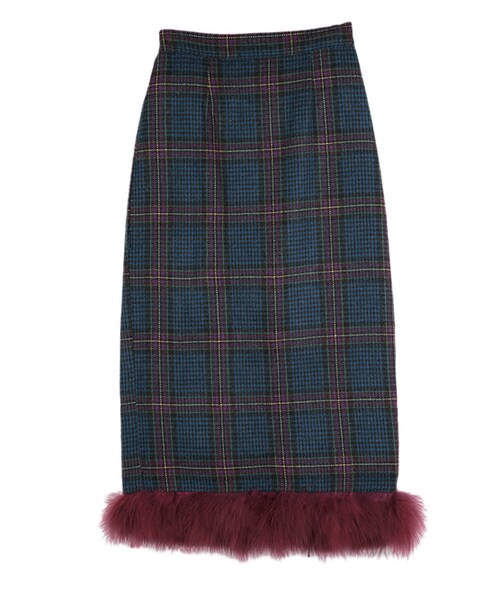 DINT（ディント）の「クリーシャーパー配色バンディングスカート（スカート・レディース・Grey/Red・one(44~66size)）」の3枚目の写真