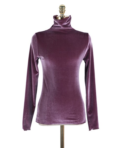 DINT（ディント）の「リリアミニマルベルベットポロトップ（その他トップス・レディース・Purple/Black/Beige/Other・one(44~66size)）」の4枚目の写真