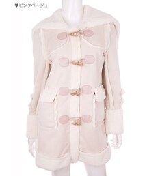 Bobon21 | フェイクムートンダッフルコート-全２色-(ダッフルコート)