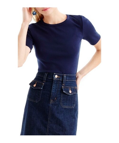 J.CREW（ジェイクルー）の「Women's J.crew New Perfect Fit T-Shirt（Tシャツ/カットソー・レディース・Black/Blue/Gray/White・Large/XX-Small/X-Large/X-Small/Small/Medium）」の4枚目の写真
