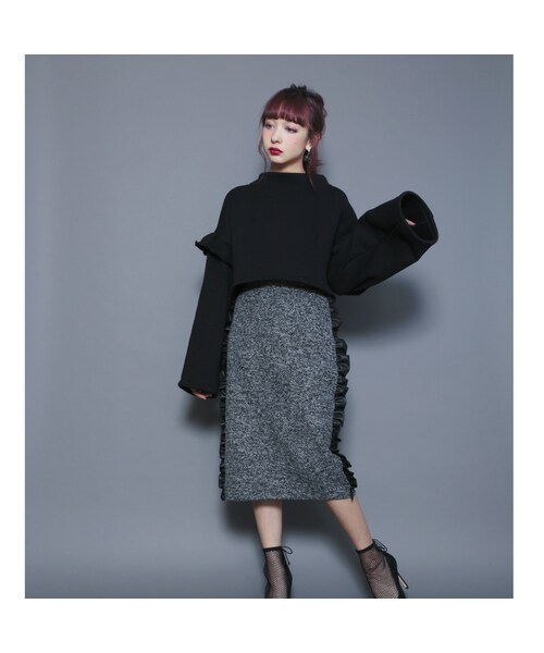 FICTION TOKYO（フィクショントーキョー）の「High waist pencil skirt 