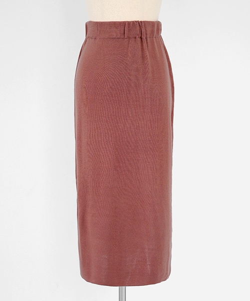 DHOLIC（ディーホリック）の「スリットニットロングスカート（スカート・レディース・ブラウン/ベージュ/ブラック/ピンク・FREE）」の4枚目の写真