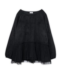 flower | sweet suede top2 ～ｽｳｨｰﾄｽｴｰﾄﾞﾄｯﾌﾟ2(Tシャツ/カットソー)