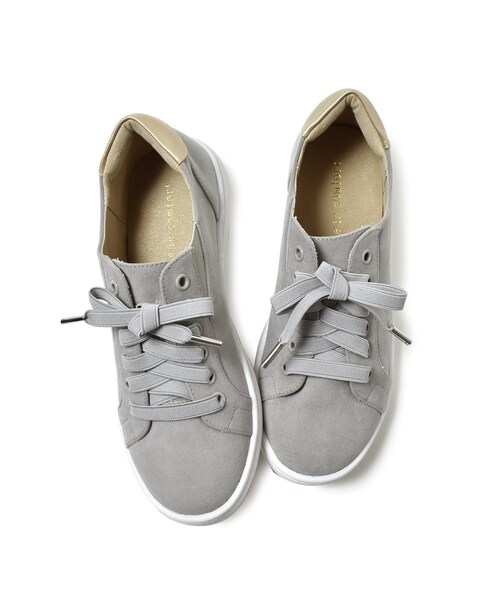 Live In Comfort リブインコンフォート の リブ イン コンフォート ダブルゴムで履きやすい 上品スニーカー グレー スニーカー Wear