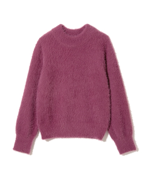 GRL（グレイル）の「ハイネックボリュームスリーブシャギーニット（ニット/セーター・レディース・ブラック/レッド/ピンク/グリーン/ネイビー/パープル/グレー/アイボリー・F）」の6枚目の写真