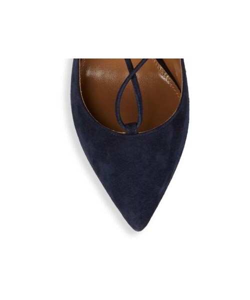 Aquazzura（アクアズーラ）の「Christy Ankle Lace-Up Leather Pumps（パンプス・レディース・Ink・36.5 (6.5)/35 (5)/40 (10)/38 (8)/39.5 (9.5)/37.5 (7.5)/36 (6)）」の4枚目の写真