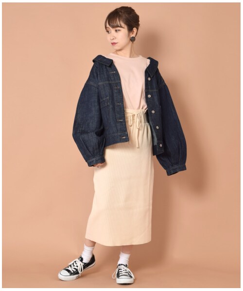 w closet（ダブルクローゼット）の「【S/S】異素材袖スワトー刺繍プルオーバー（トップス・レディース・オフホワイト/ピンク/サックス/ブラック・FREE）」の17枚目の写真