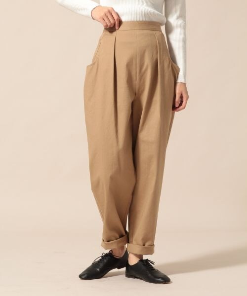 LOWRYS FARM（ローリーズファーム）の「★WEB先行予約アイテム★カツラギストレッチテーパード（パンツ・アイボリー/ブラック/ベージュ）」の3枚目の写真