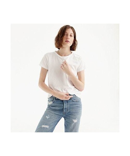 J.CREW（ジェイクルー）の「Crewneck T-shirt in Supima® cotton（Tシャツ/カットソー・レディース・Black/Green/Gray/White・XX-SMALL/X-SMALL/SMALL/MEDIUM/LARGE/X-LARGE/XX-LARGE）」の5枚目の写真