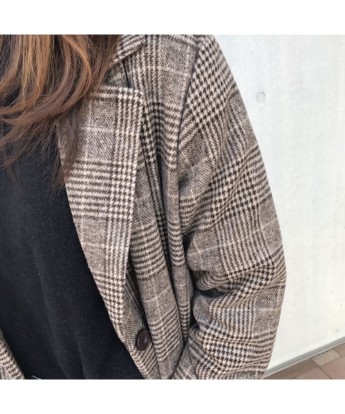 copine(コピン)の「グレンチェックロングチェスターコート(2color)(チェスターコート・レディース・その他)」の13枚目の写真