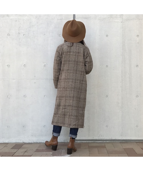copine(コピン)の「グレンチェックロングチェスターコート(2color)(チェスターコート・レディース・その他)」の9枚目の写真