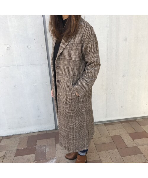 copine(コピン)の「グレンチェックロングチェスターコート(2color)(チェスターコート・レディース・その他)」の11枚目の写真
