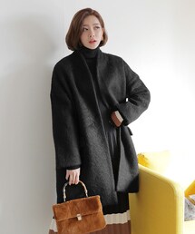 DHOLIC | ノーカラーオーバーシルエットコート(その他アウター)