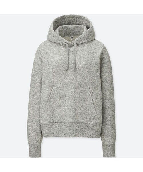 UNIQLO（ユニクロ）の「スウェットプルパーカ（長袖）＋（パーカー・レディース・GREEN 51/RED 14/GRAY 06/BLACK 09/WHITE 00・3XL/S/XXL/L/XL/M/XS）」の4枚目の写真