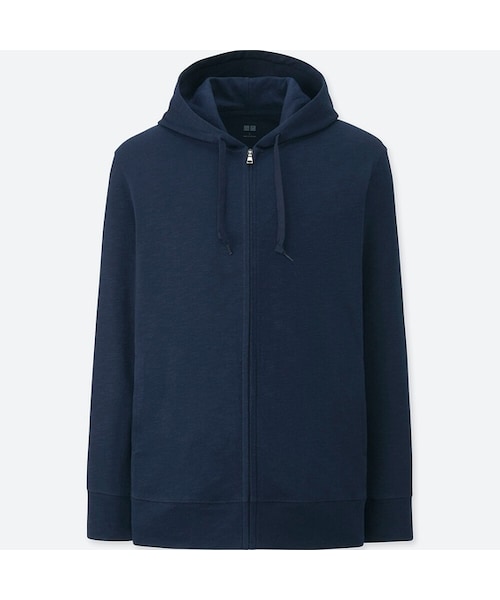 UNIQLO（ユニクロ）の「エアリズムフルジップパーカ（長袖）（パーカー・メンズ・NAVY 69/BLACK 09/GRAY 04・L/XL/S/3XL/4XL/M/XS/XXL）」の3枚目の写真
