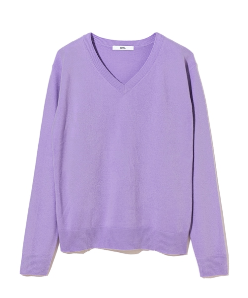 GRL（グレイル）の「Vネックカシミヤタッチニットトップス（ニット/セーター・レディース・ブラック/レッド/ブルー/ピンク/グリーン/パープル/グレー/ボルドー/ラベンダー/ベージュ/キャメル/オフホワイト/レンガ/濃いピンク・M）」の11枚目の写真