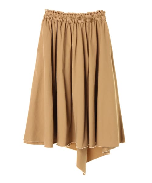 YECCA VECCA（イェッカヴェッカ）の「【先行予約】裾カットオフアシメスカート（スカート・ライトベージュ/キャメル/ネイビー・F）」の3枚目の写真