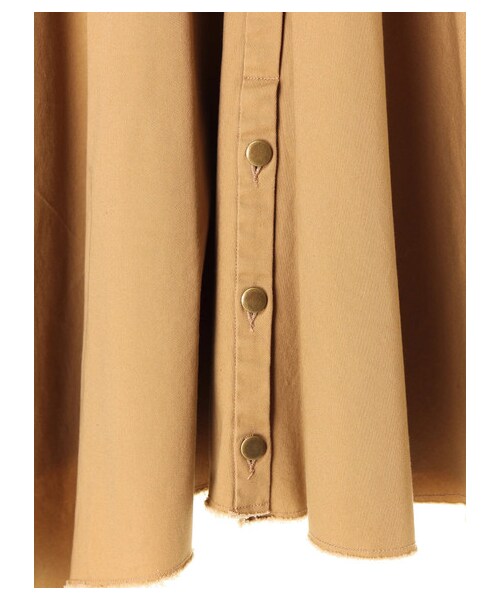 YECCA VECCA（イェッカヴェッカ）の「【先行予約】裾カットオフアシメスカート（スカート・ライトベージュ/キャメル/ネイビー・F）」の7枚目の写真