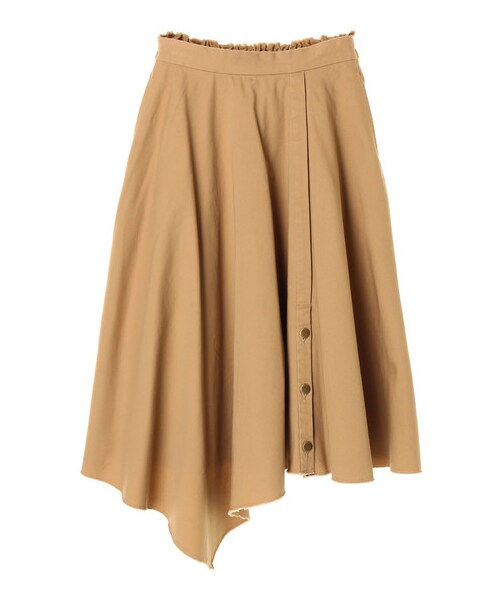 YECCA VECCA（イェッカヴェッカ）の「【先行予約】裾カットオフアシメスカート（スカート・ライトベージュ/キャメル/ネイビー・F）」の8枚目の写真
