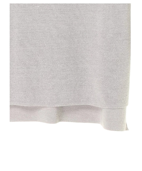 YECCA VECCA(イェッカヴェッカ)の「【先行予約】P.ミラノリブ袖シャーリングニット(トップス・アイボリー/ライトグレー/ピンク/ボーダー・F)」の6枚目の写真