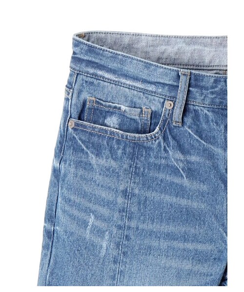 YECCA VECCA（イェッカヴェッカ）の「【先行予約】切替カットオフデニム（パンツ・インディゴ/ライトインディゴ・S/M）」の5枚目の写真