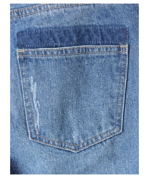 YECCA VECCA（イェッカヴェッカ）の「【先行予約】切替カットオフデニム（パンツ・インディゴ/ライトインディゴ・S/M）」の8枚目の写真