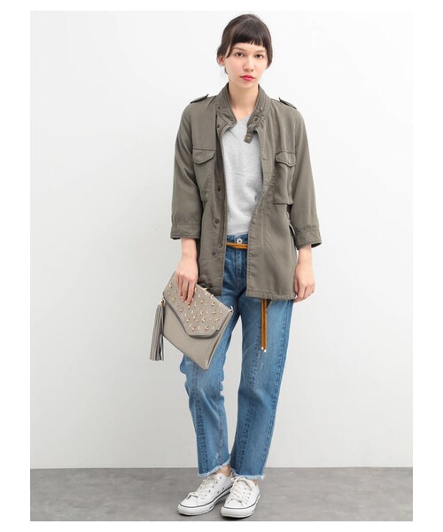 YECCA VECCA（イェッカヴェッカ）の「【先行予約】切替カットオフデニム（パンツ・インディゴ/ライトインディゴ・S/M）」の2枚目の写真