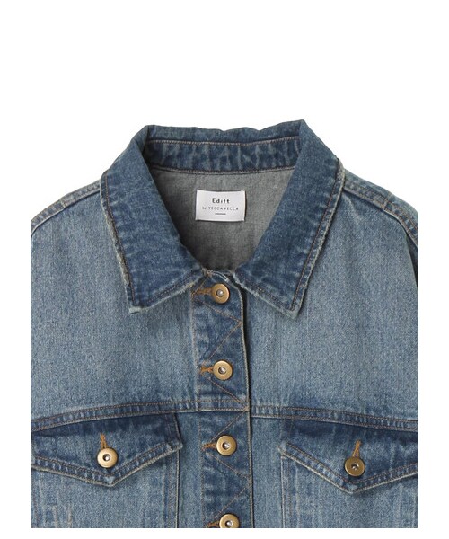 YECCA VECCA(イェッカヴェッカ)の「【先行予約】袖ボリュームGジャン(ジャケット/アウター・インディゴ・F)」の4枚目の写真