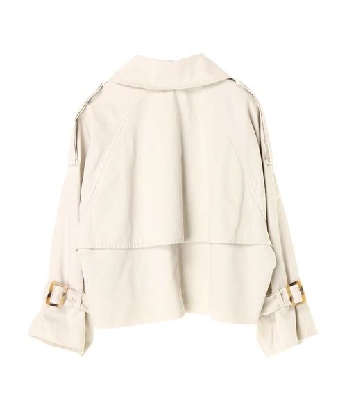 YECCA VECCA（イェッカヴェッカ）の「【先行予約】ショートトレンチコート（ジャケット/アウター・アイボリー/キャメル/サックスブルー・F）」の3枚目の写真