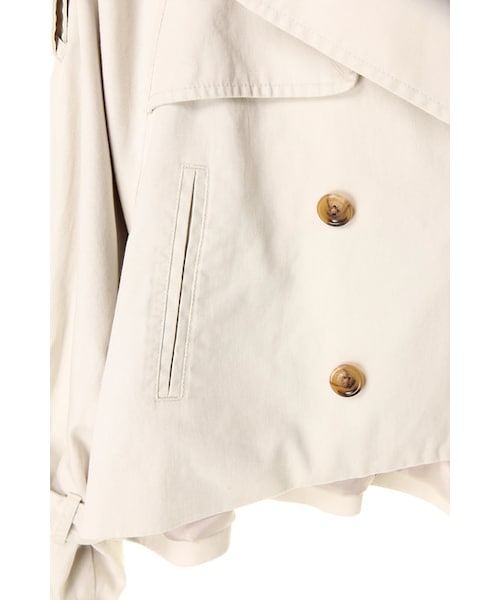 YECCA VECCA（イェッカヴェッカ）の「【先行予約】ショートトレンチコート（ジャケット/アウター・アイボリー/キャメル/サックスブルー・F）」の7枚目の写真