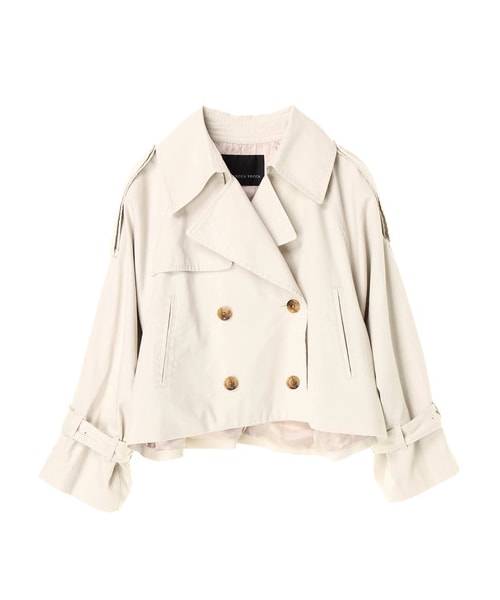 YECCA VECCA（イェッカヴェッカ）の「【先行予約】ショートトレンチコート（ジャケット/アウター・アイボリー/キャメル/サックスブルー・F）」の9枚目の写真