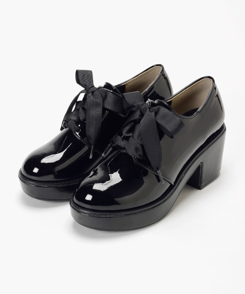 MAJESTIC LEGON（マジェスティックレゴン）の「【予約商品】レースアップボリュームシューズ（シューズ・レディース・ブラック柄/ブラウン柄/ブラック・S/M/L）」の4枚目の写真