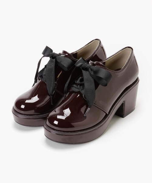 MAJESTIC LEGON（マジェスティックレゴン）の「【予約商品】レースアップボリュームシューズ（シューズ・レディース・ブラック柄/ブラウン柄/ブラック・S/M/L）」の3枚目の写真