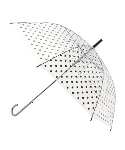 VIS（ビス）の「ドット柄ビニール傘（その他・ブラック/ホワイト/ネイビー・F）」の2枚目の写真