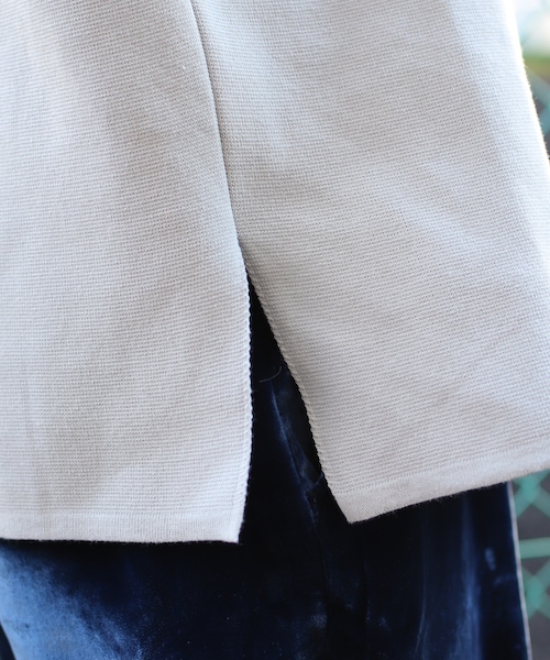 LIDNM（リドム）の「ミラノリブオフショルダーニット（ニット/セーター・メンズ・グレー・S/M/L）」の6枚目の写真