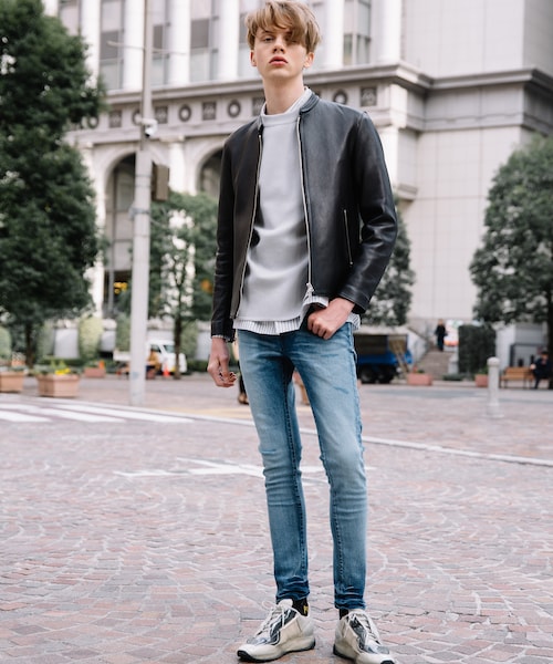 LIDNM（リドム）の「ミラノリブオフショルダーニット（ニット/セーター・メンズ・グレー・S/M/L）」の12枚目の写真