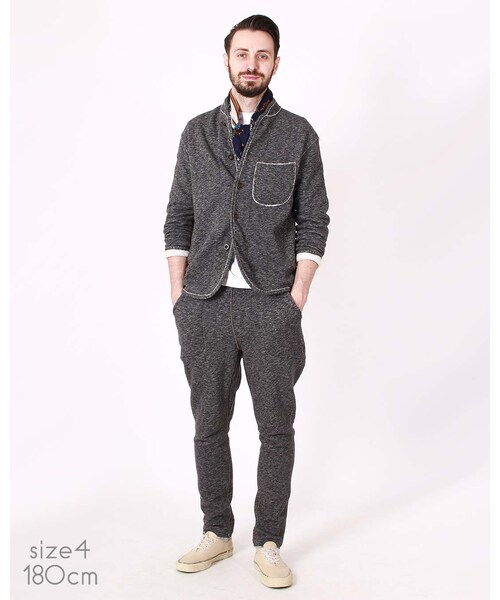 美品 45r モクモク裏毛バインダーBLOUSON スウェットジャケット 美品 45r モクモク裏毛バインダーBLOUSON スウェットジャケット