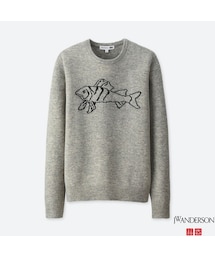 UNIQLO | ラムジャカードクルーネックセーター（長袖）(ニット/セーター)