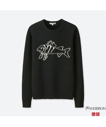 UNIQLO | ラムジャカードクルーネックセーター（長袖）(ニット/セーター)