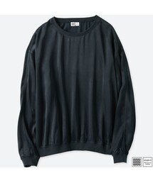 UNIQLO | サテンTブラウス（長袖）＋E(シャツ/ブラウス)