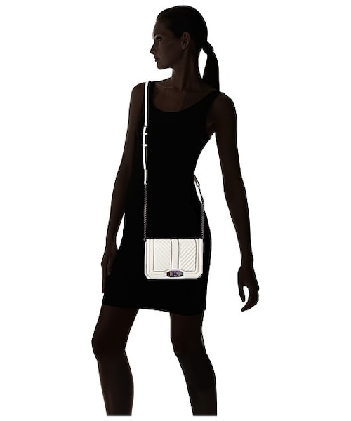 REBECCA MINKOFF（レベッカミンコフ）の「Rebecca Minkoff - Chevron Quilted Small Love Crossbody Cross Body Handbags（ショルダーバッグ・レディース・Bianco/Brass Metallic/Carnation Red/Silver・One Size）」の16枚目の写真