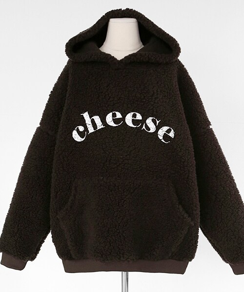 DHOLIC（ディーホリック）の「cheeseボアフードプルオーバー（パーカー・レディース・グリーン/ブラック/ホワイト・FREE）」の3枚目の写真
