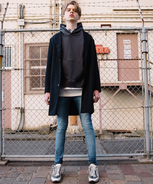 LIDNM（リドム）の「メリノライトメルトンチェスター（チェスターコート・メンズ・ブルー・S.M.L）」の4枚目の写真