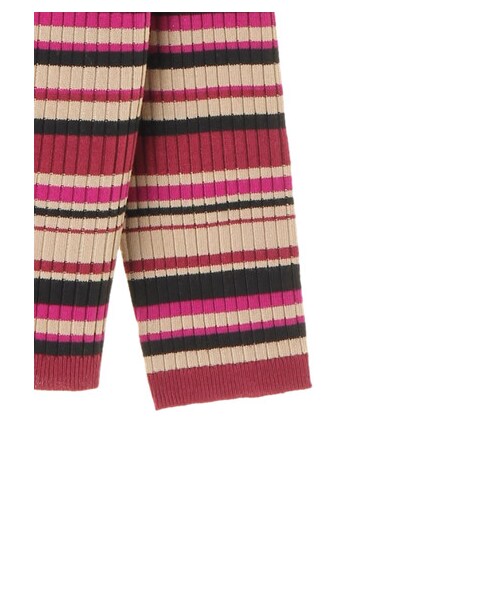 AMERICAN HOLIC（アメリカンホリック）の「・12col.モックネックリブニット（トップス・杢グレー/ブラック/ライトベージュ/グレーベージュ/イエロー/グリーン/ネイビー/パープル/マルチ/ボーダーアイボリー/ボーダーキャメル/ボーダーネイビー・F）」の5枚目の写真