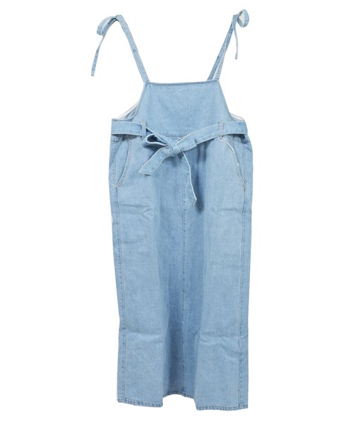 STYLEBLOCK（スタイルブロック）の「デニムキャミワンピース（ワンピース・レディース・サックスブルー/ブルー/ネイビー・M）」の2枚目の写真
