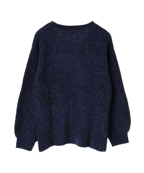 E hyphen world gallery（イーハイフンワールドギャラリー）の「・ベロアモールクループルオーバー（トップス・アイボリー/ピンク/ベージュ/マスタード/ネイビー/バーガンディー・F）」の3枚目の写真