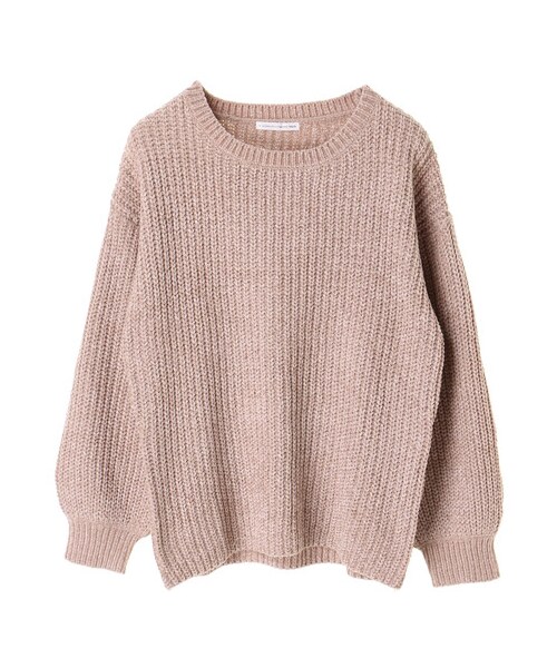 E hyphen world gallery（イーハイフンワールドギャラリー）の「・ベロアモールクループルオーバー（トップス・アイボリー/ピンク/ベージュ/マスタード/ネイビー/バーガンディー・F）」の9枚目の写真