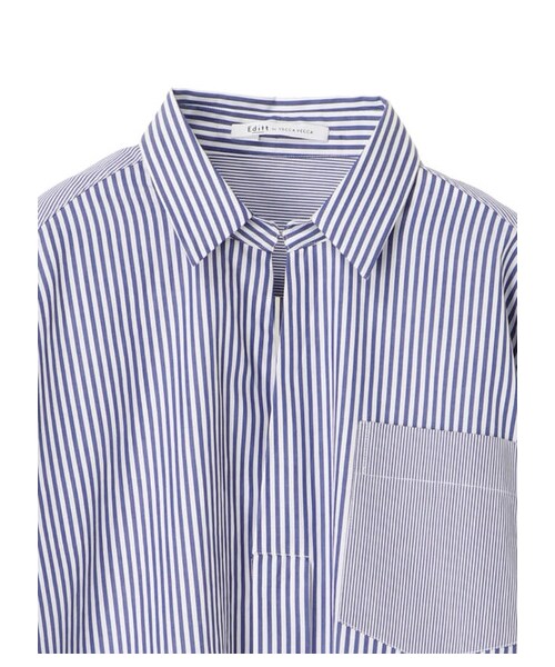 YECCA VECCA（イェッカヴェッカ）の「【先行予約】オーバーサイズシャツワンピース2（ワンピース/ドレス・ストライプ・F）」の3枚目の写真