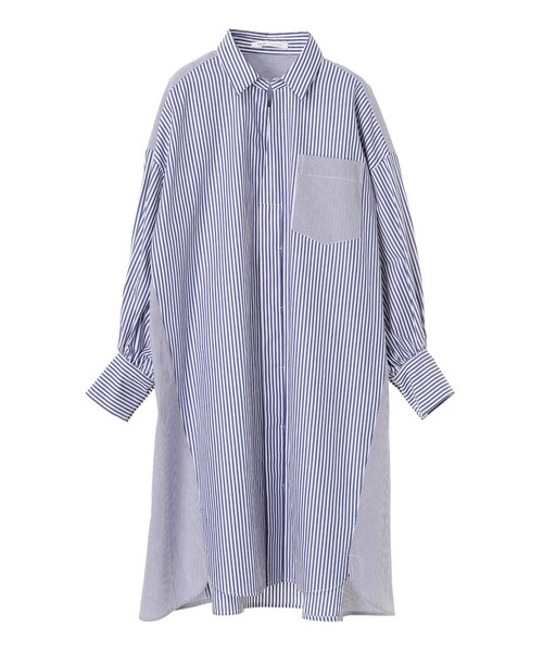YECCA VECCA（イェッカヴェッカ）の「【先行予約】オーバーサイズシャツワンピース2（ワンピース/ドレス・ストライプ・F）」の9枚目の写真